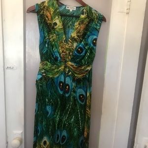 Peacock feather dress